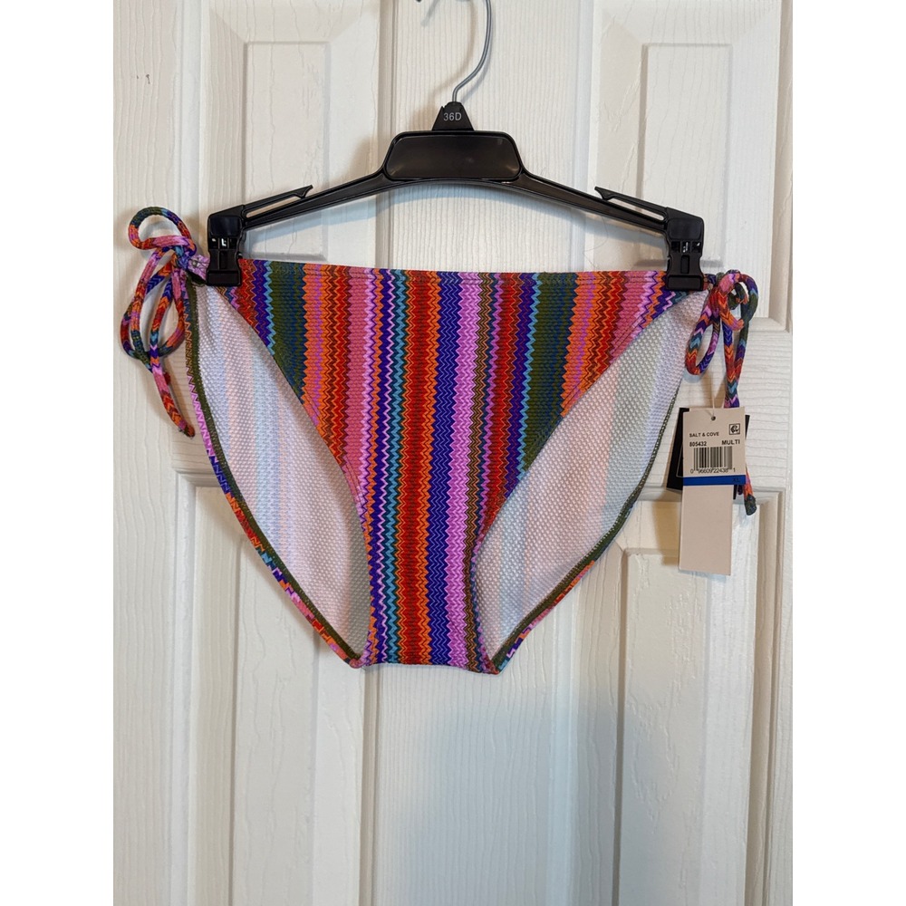 Salt & Cove Bikini Bottoms Multi Color‎ Chevron Tie Side Swimsuit XL